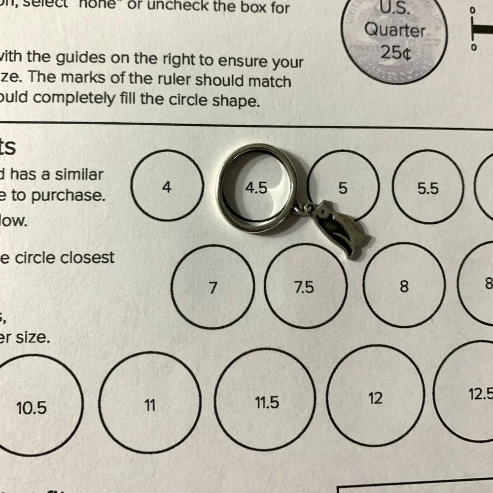 RETIRED James Avery Sterling Silver Penguin Dangle Ring - Picture 7 of 7